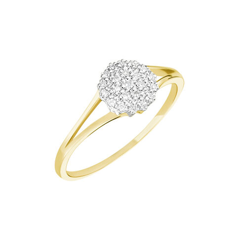 Bague Or Jaune Aspasia Diamants - Bagues avec pierre Femme | Histoire d’Or