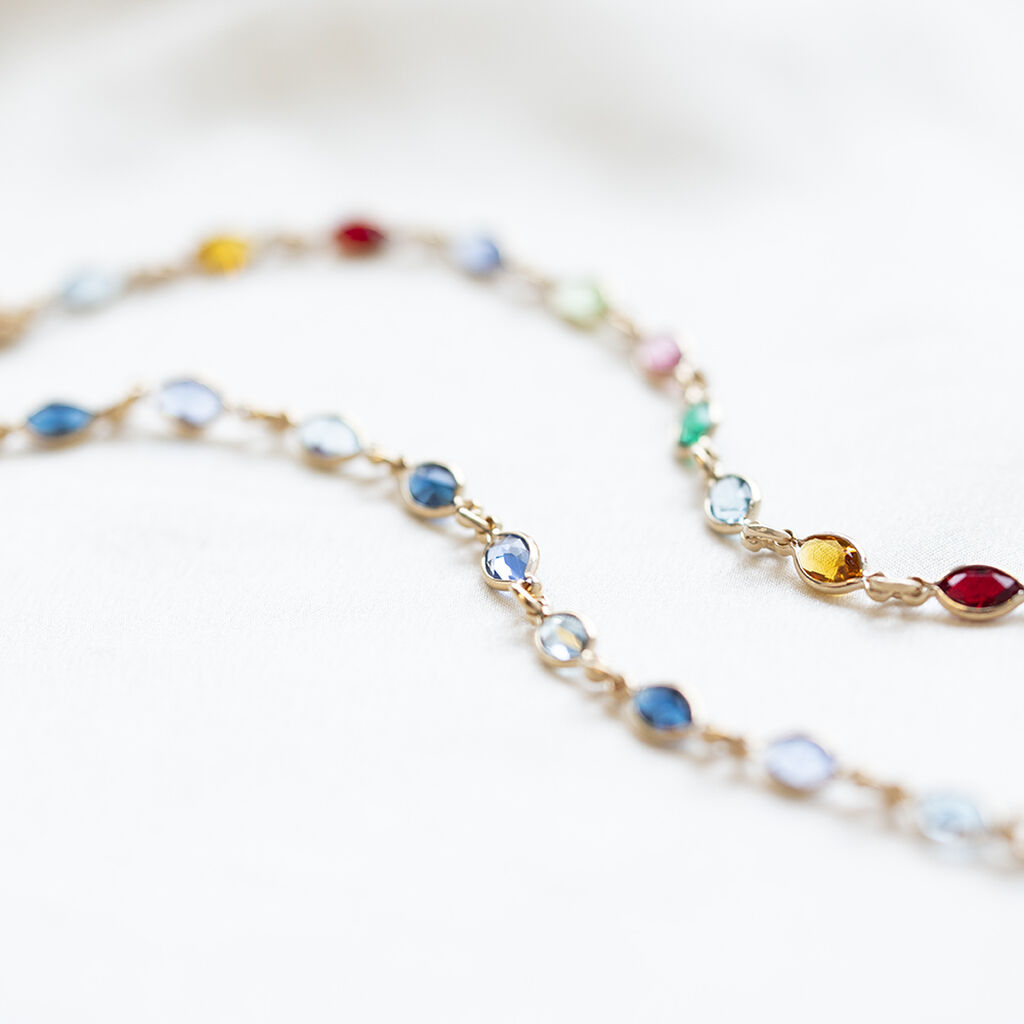 Bracelet Ilvaae Plaqu&eacute; Or Jaune Pierre De Synthese - Bracelets Femme | Histoire d&rsquo;Or