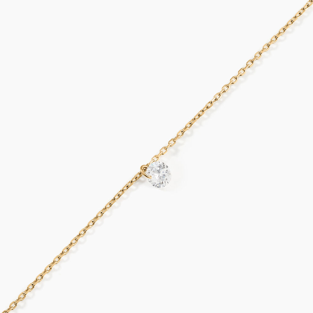 Bracelet Delma Plaqu&eacute; Or Jaune Oxyde De Zirconium - Bracelets Femme | Histoire d&rsquo;Or