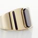 Bague Acier Doré Volcanus Agate - Bagues solitaires Femme | Histoire d’Or