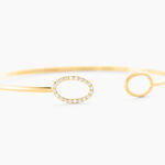 Bracelet Jonc Seth Or Jaune Oxyde De Zirconium - Bracelets joncs Femme | Histoire d&rsquo;Or