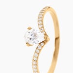 Bague Frigg Or Jaune Oxyde De Zirconium - Bagues solitaires Femme | Histoire d&rsquo;Or