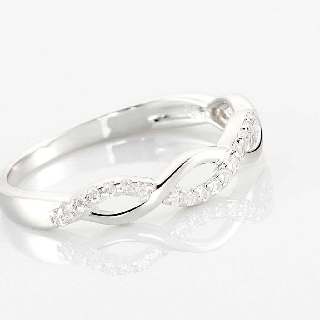 Bague Kassandra Argent Blanc Oxyde De Zirconium - Bagues avec pierre Femme | Histoire d’Or