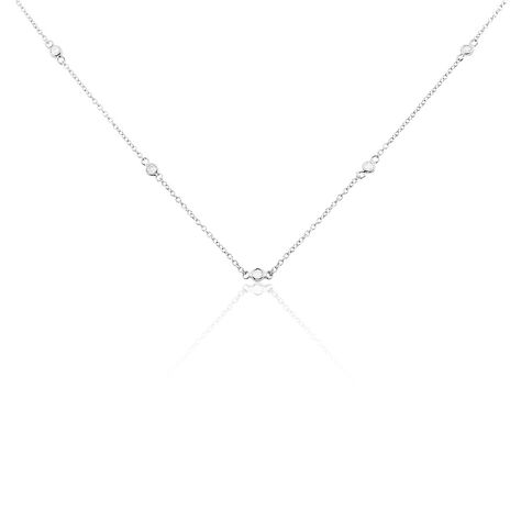 Collier Vashti Argent Blanc Oxyde De Zirconium - Colliers fantaisie Femme | Histoire d’Or