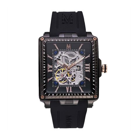Montre Montignac Square Automatique Noir - Montres Homme | Histoire d’Or