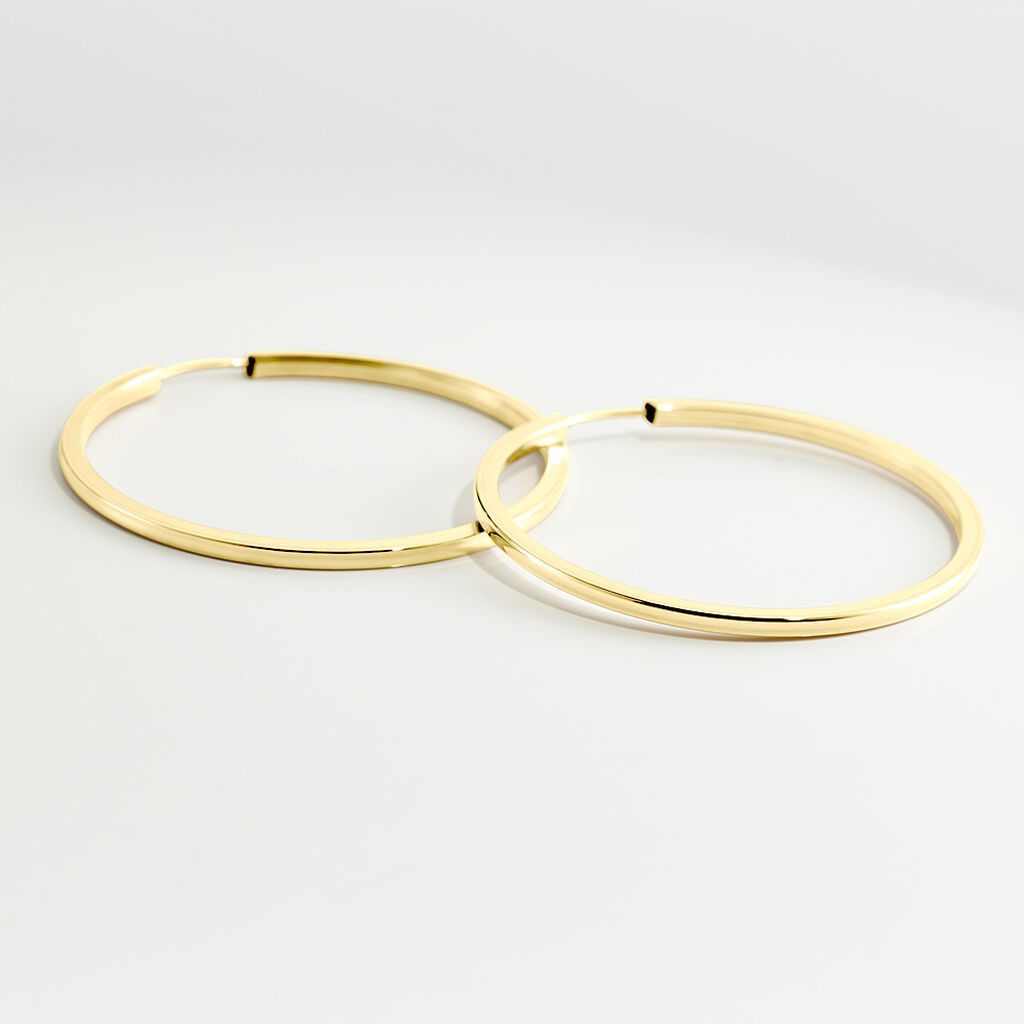 Créoles Benedikta Or Jaune - Boucles d'oreilles créoles Femme | Histoire d’Or