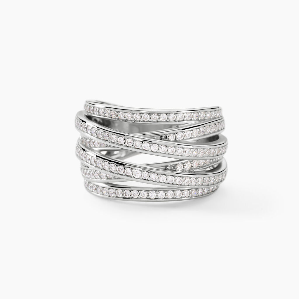 Bague Caledonia Argent Blanc Oxyde De Zirconium - Bagues avec pierre Femme | Histoire d’Or