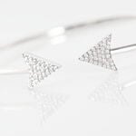 Bracelet Jonc Deva Argent Blanc Oxyde De Zirconium - Bracelets joncs Femme | Histoire d&rsquo;Or