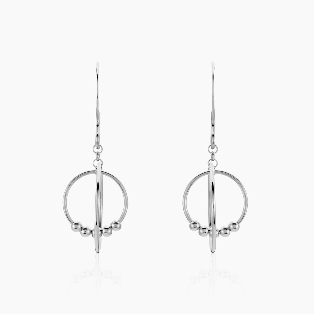 Boucles D'oreilles Pendantes Siara Argent Blanc - Boucles d'oreilles fantaisie Femme | Histoire d&rsquo;Or