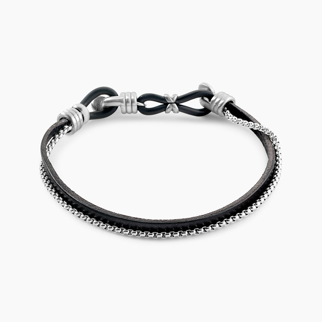 Bracelet Jourdan Arpad Acier Argent&eacute; - Bracelets cha&icirc;ne Homme | Histoire d&rsquo;Or