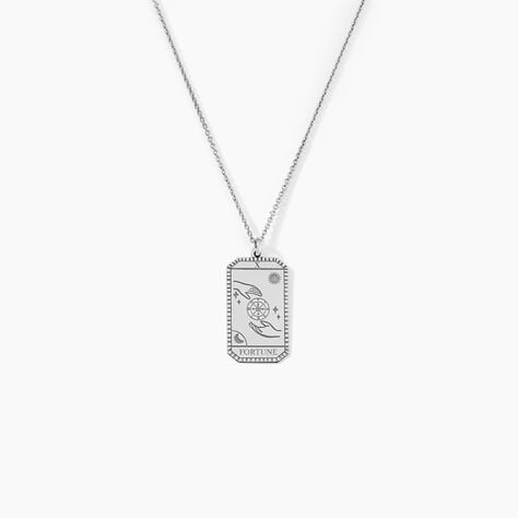 Collier Arcane Argent Blanc - Colliers fantaisie Homme | Histoire d&rsquo;Or