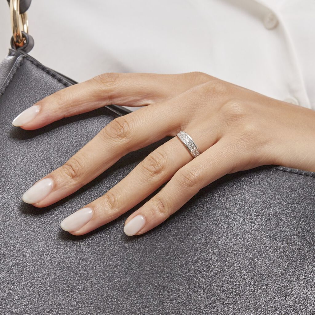 Bague Morjana Or Blanc Oxyde De Zirconium - Bagues avec pierre Femme | Histoire d’Or