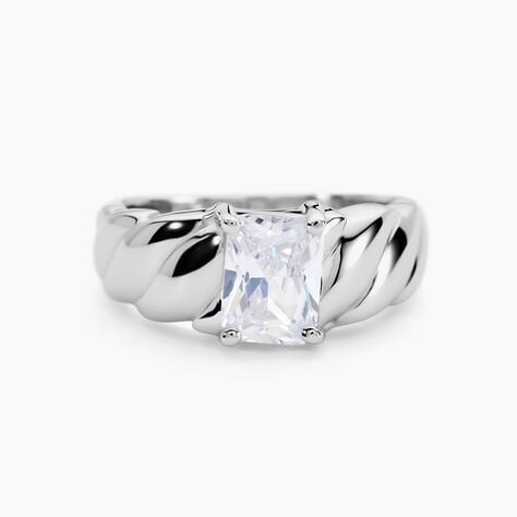 Bague Bubla Argent Blanc Oxyde De Zirconium - Bagues solitaires Femme | Histoire d’Or