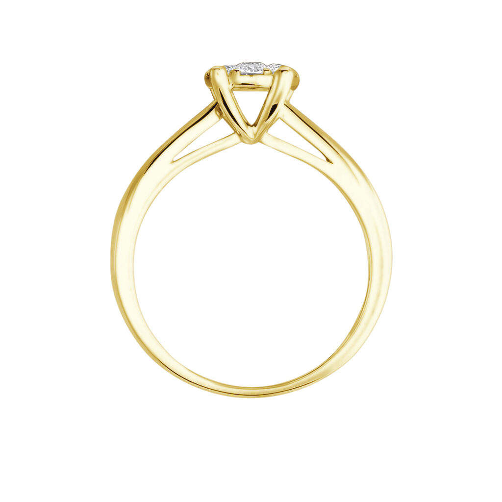 Bague Charlène Or Jaune Diamant Synthetique - Bagues avec pierre Femme | Histoire d’Or