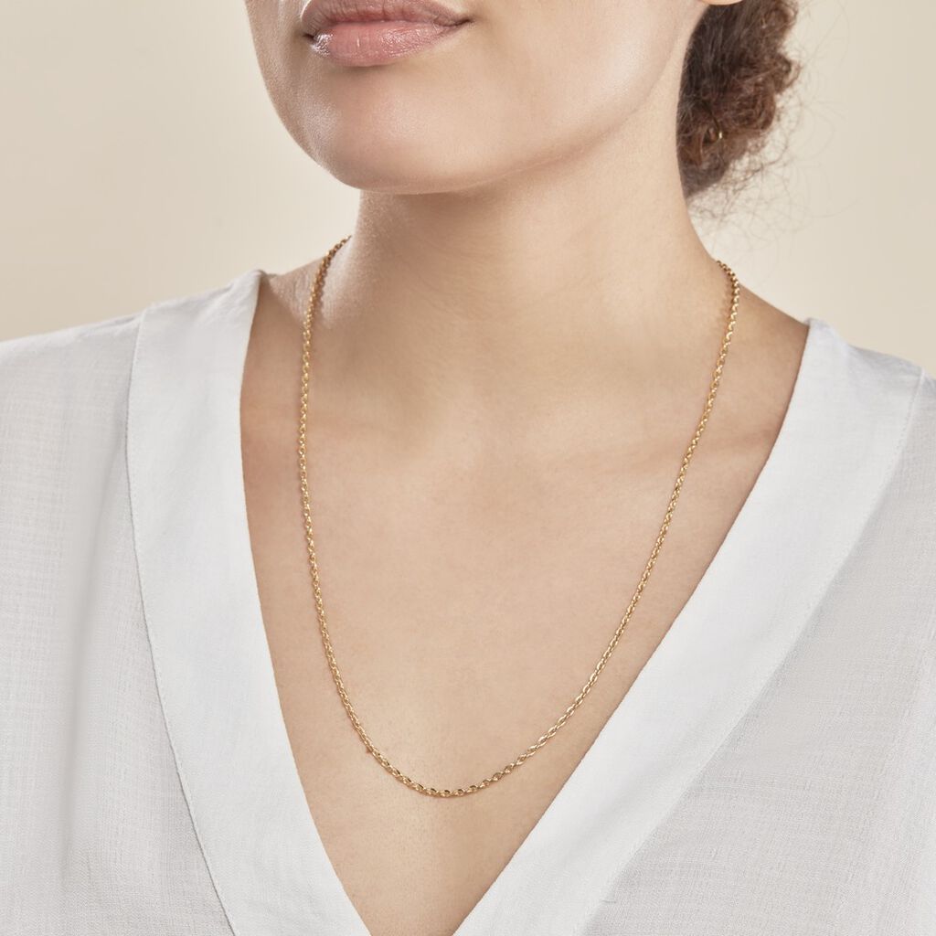 Chaîne Igoa Maille Forçat Diamantee Or Jaune - Chaines Famille | Histoire d’Or