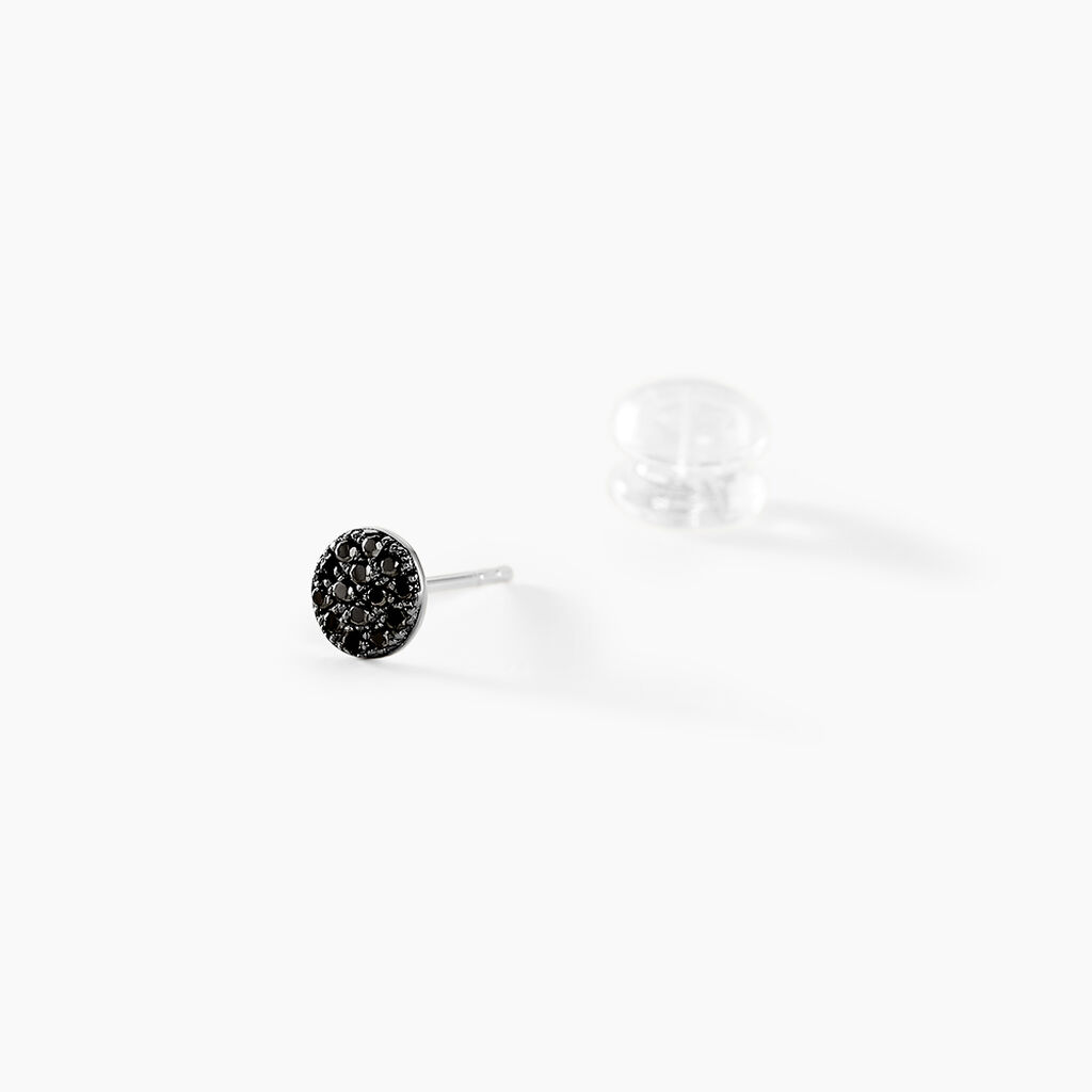 Boucles D'oreilles Puces Teani Or Blanc Diamant - Clous d'oreilles Femme | Histoire d’Or