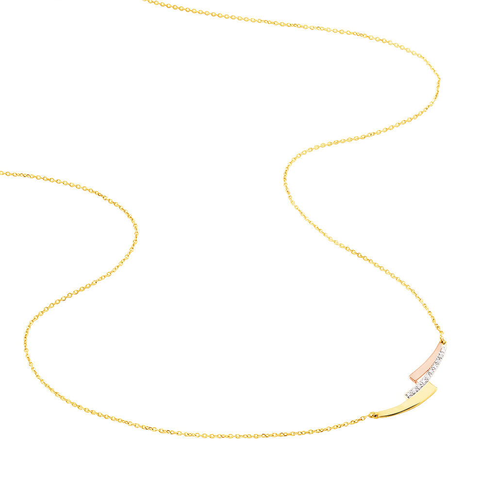 Collier Ainhoa Or Tricolore Diamant - Id&eacute;es cadeaux Femme | Histoire d&rsquo;Or