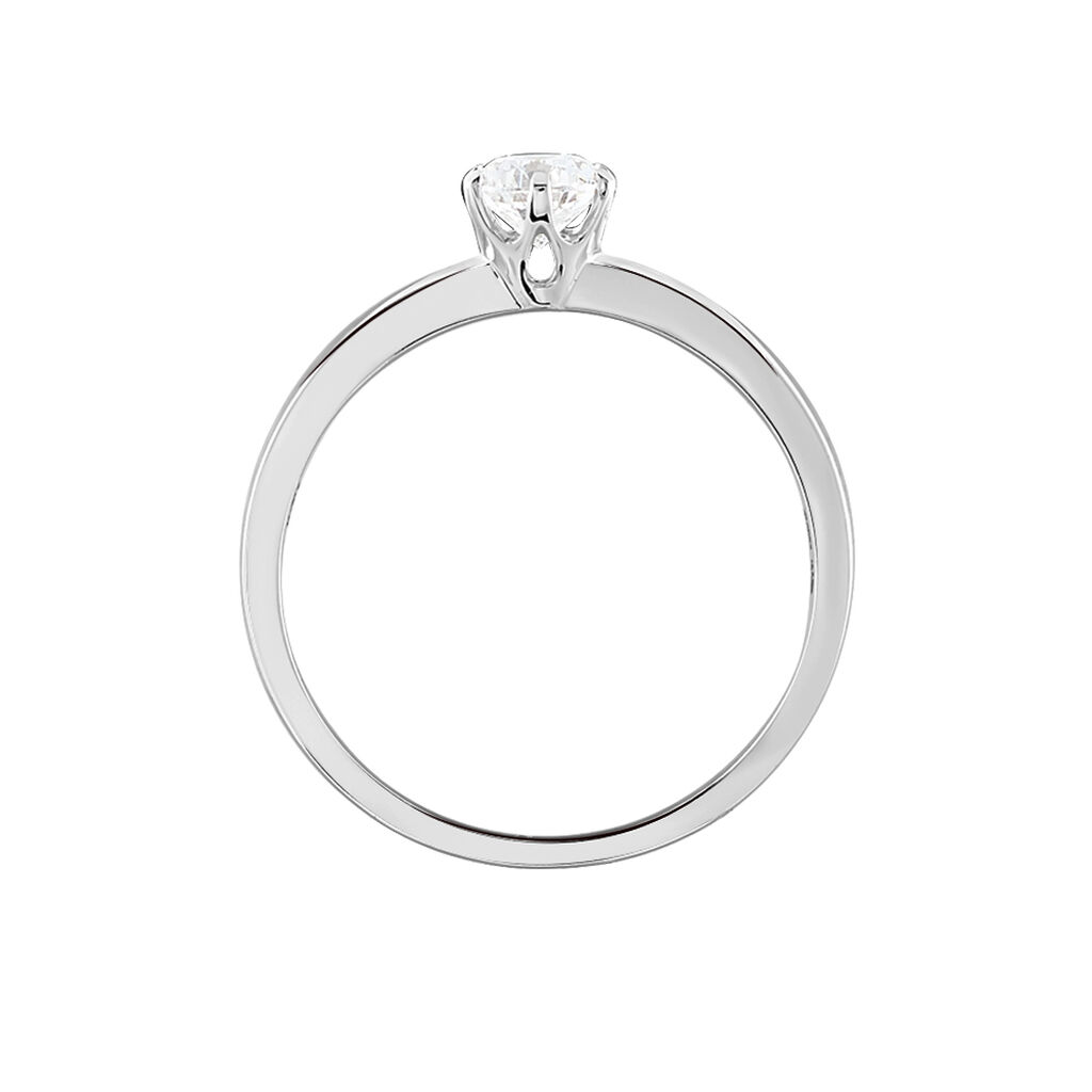 Bague Solitaire Natalia Or Blanc Diamant Synthetique - Bagues solitaires Femme | Histoire d’Or