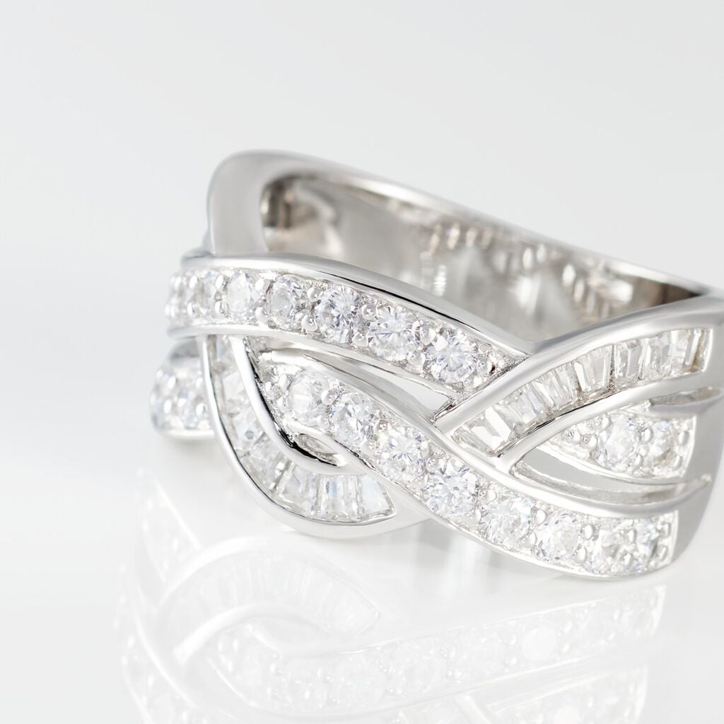 Bague Audon Argent Blanc Oxydes De Zirconium - Bagues avec pierre Femme | Histoire d&rsquo;Or