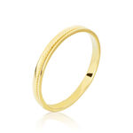 Alliance Perlee Ruban Plat Or Jaune - Alliances Unisex | Histoire d&rsquo;Or