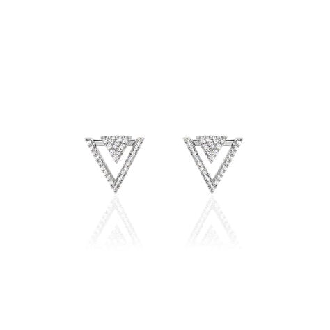 Boucles D'oreilles Pendantes Domnika Argent Blanc Oxyde De Zirconium - Boucles d'oreilles fantaisie Femme | Histoire d&rsquo;Or