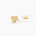 Boucles D'Oreilles Puces Candy Argent Dor&eacute; A L'Or 750/1000 Oxyde De Zirconium - Clous d'oreilles Femme | Histoire d&rsquo;Or
