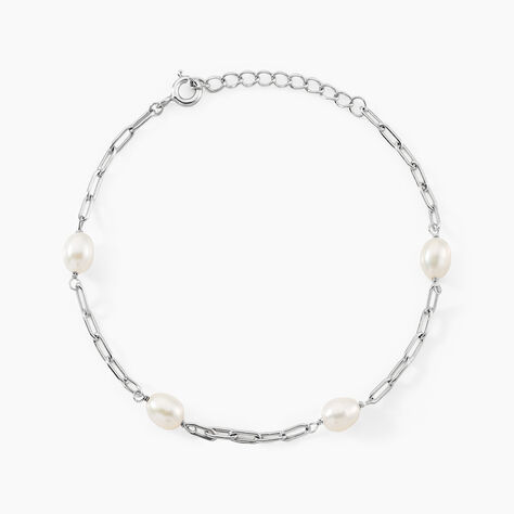 Bracelet Silviane Argent Blanc Perle De Culture - Bracelets Femme | Histoire d&rsquo;Or
