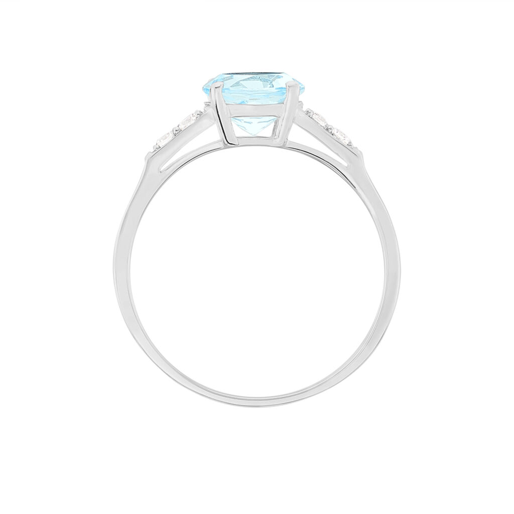 Bague Maysara Or Blanc Topaze Et Oxyde De Zirconium - Bagues solitaires Femme | Histoire d’Or