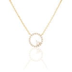 Collier Lila Plaque Or Jaune Oxyde De Zirconium - Colliers fantaisie Femme | Histoire d&rsquo;Or