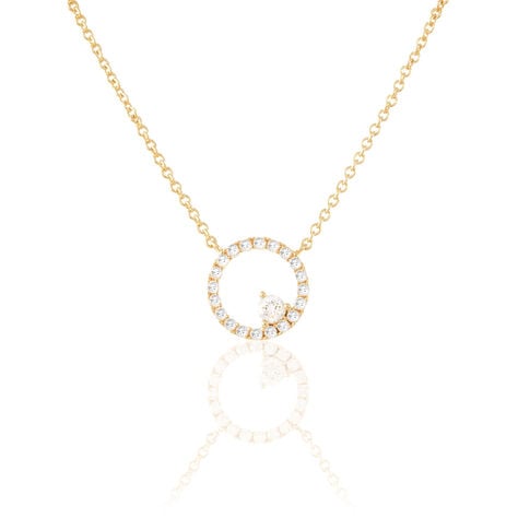 Collier Lila Plaque Or Jaune Oxyde De Zirconium - Colliers fantaisie Femme | Histoire d&rsquo;Or