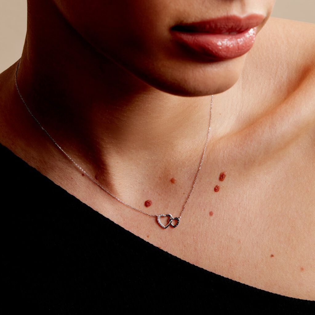 Collier Silana Or Blanc Diamant - Colliers Femme | Histoire d’Or