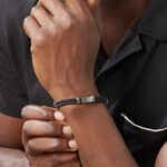 Bracelet Yannik Acier Blanc - Bracelets cordon Homme | Histoire d&rsquo;Or