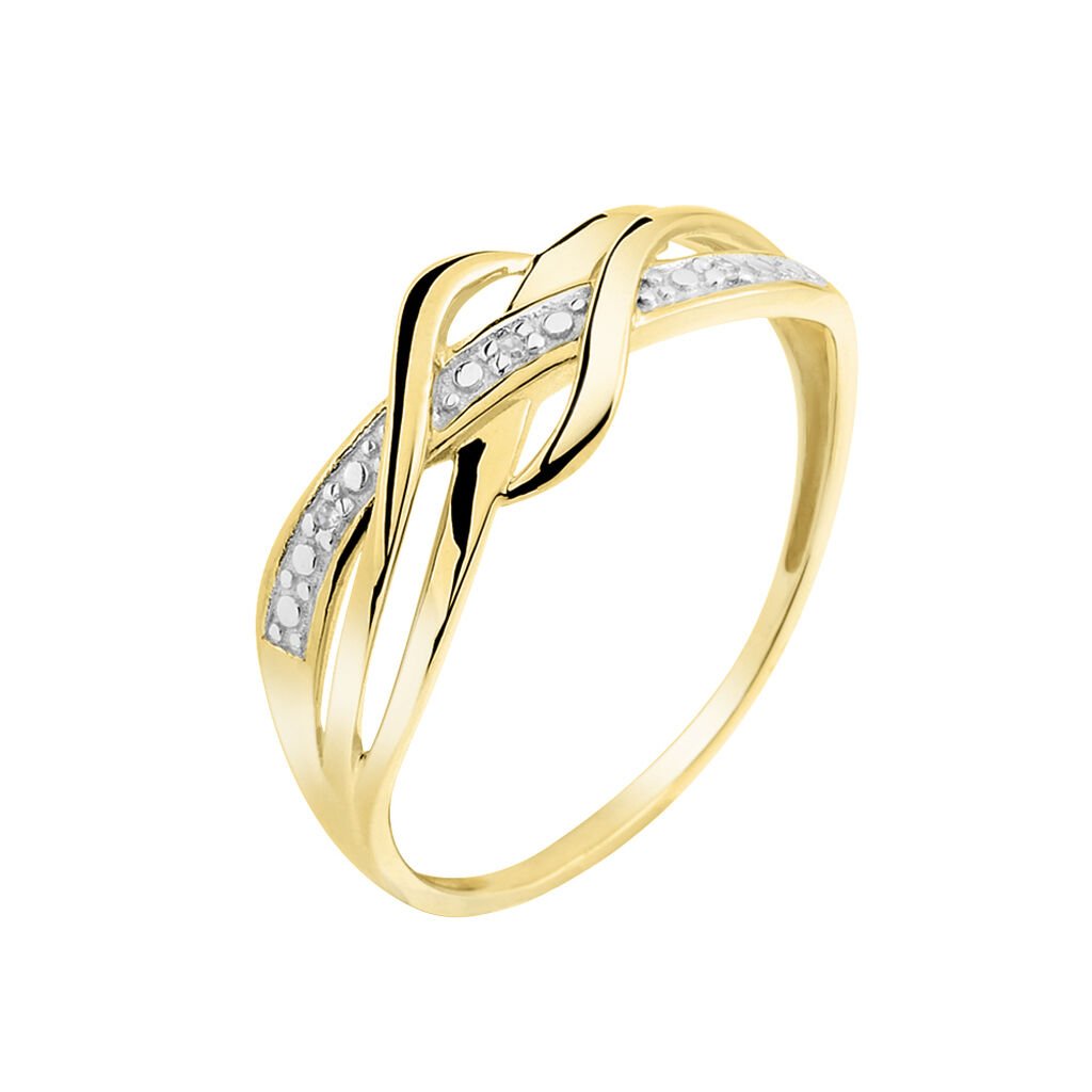 Bague Assa Or Jaune Diamant - Bagues avec pierre Femme | Histoire d’Or