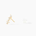 Boucles D'oreilles Puces Or Jaune Fortunella Oxydes De Zirconium - Clous d'oreilles Femme | Histoire d&rsquo;Or