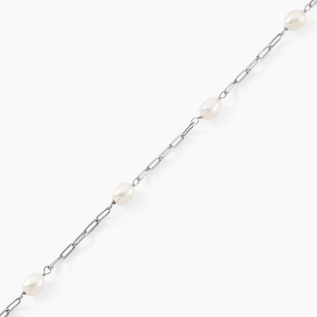 Bracelet Silviane Argent Blanc Perle De Culture - Bracelets Femme | Histoire d&rsquo;Or