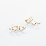Boucles D'oreilles Or Jaune Serj Oxydes De Zirconium - Boucles d'oreilles pendantes Femme | Histoire d&rsquo;Or