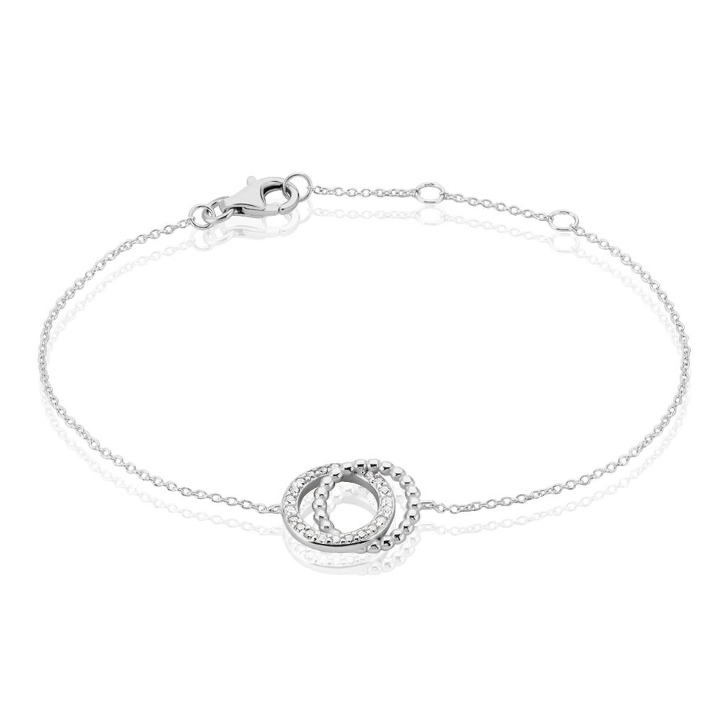 Bracelet Magou Argent Blanc Oxyde De Zirconium
