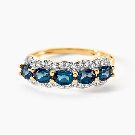 Bague Multipierres Or Jaune Margaux Topaze - Bagues avec pierre Femme | Histoire d&rsquo;Or