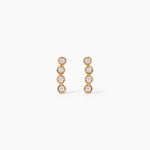 Boucles D'Oreilles Puces Emiliana Plaqu&eacute; Or Jaune Oxyde De Zirconium - Boucles d'oreilles fantaisie Femme | Histoire d&rsquo;Or