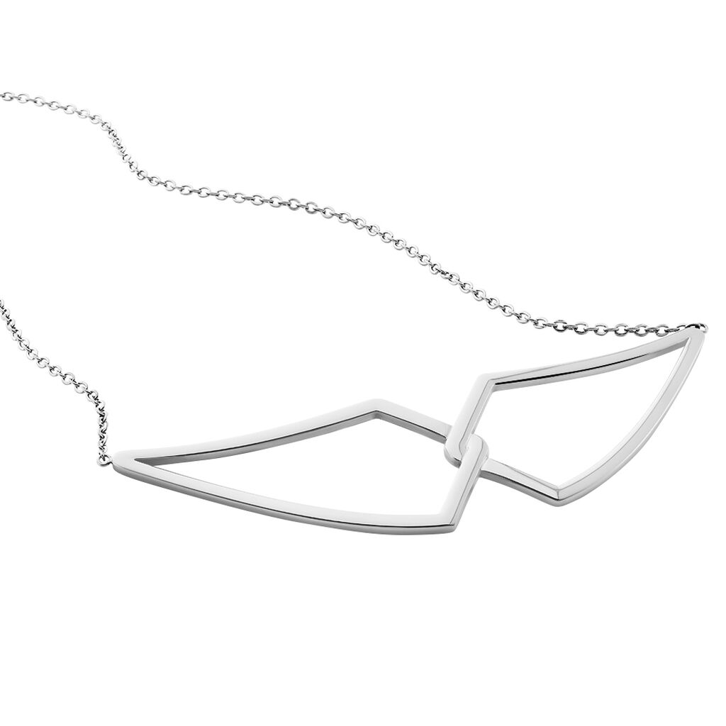Collier Sautoir Adelind Acier Blanc - Colliers fantaisie Femme | Histoire d’Or