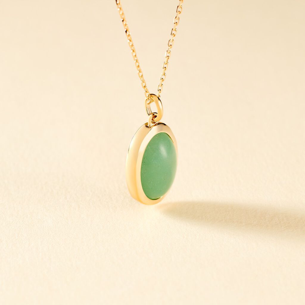 Collier Veina Plaqué Or Jaune Aventurine - Colliers Femme | Histoire d’Or