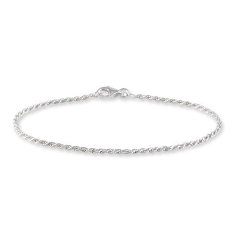 Bracelet Cacilda Maille Corde Argent Blanc - Bracelets chaîne Femme | Histoire d’Or