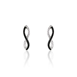 Boucles D'oreilles Puces Alizee Argent Blanc Oxyde De Zirconium - Boucles d'oreilles fantaisie Femme | Histoire d’Or