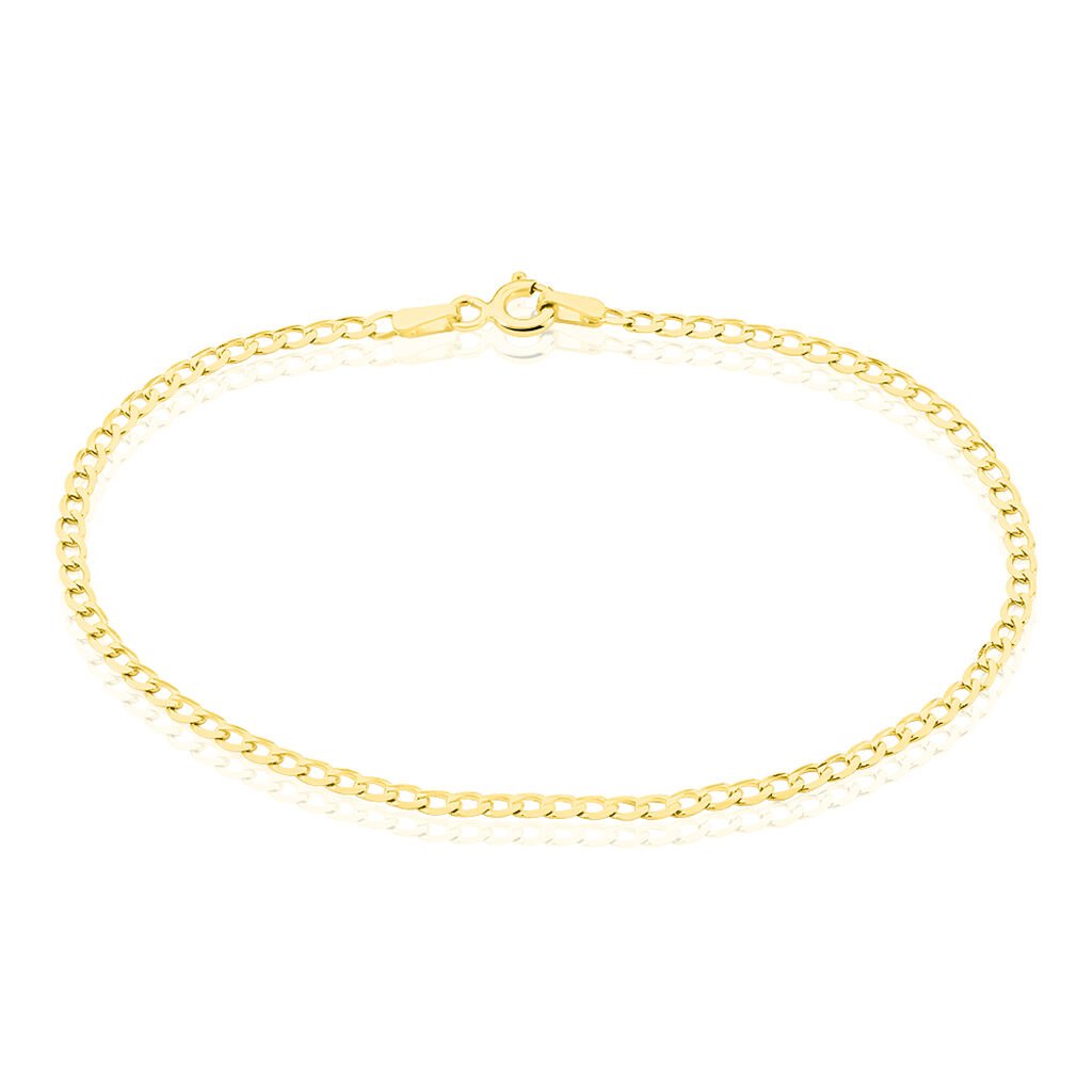 Bracelet Identit&eacute; Etheline Maille Gourmette Or Jaune - Bracelets Communion Enfant | Histoire d&rsquo;Or