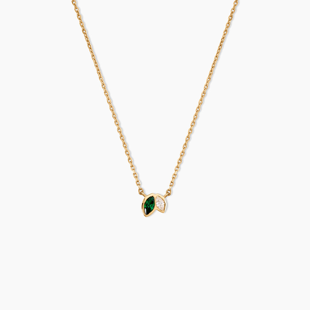 Collier Amazone Plaqu&eacute; Or Jaune Oxyde De Zirconium - Colliers Femme | Histoire d&rsquo;Or