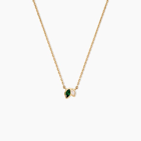 Collier Amazone Plaqu&eacute; Or Jaune Oxyde De Zirconium - Colliers Femme | Histoire d&rsquo;Or