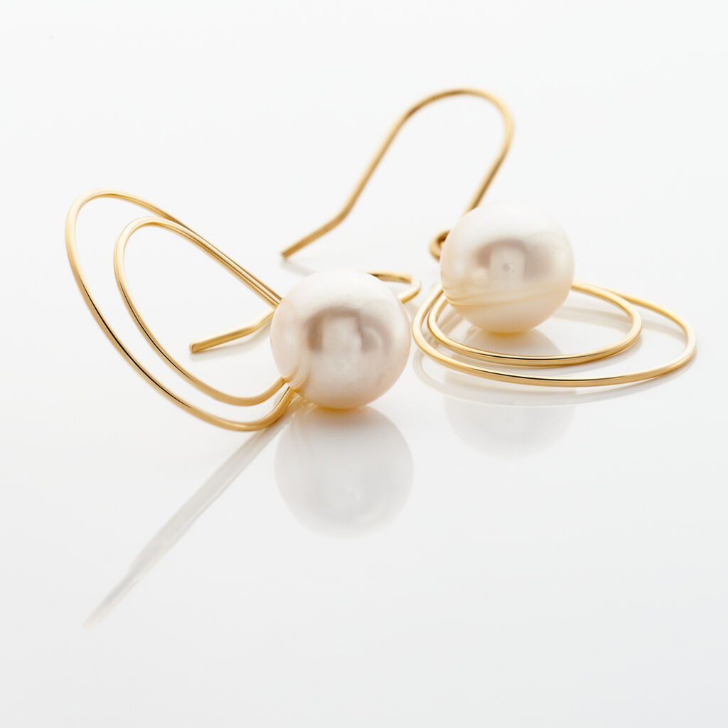 Boucles D'oreilles Pendantes Martyna Or Jaune Perle De Culture - Boucles d'oreilles pendantes Femme | Histoire d’Or