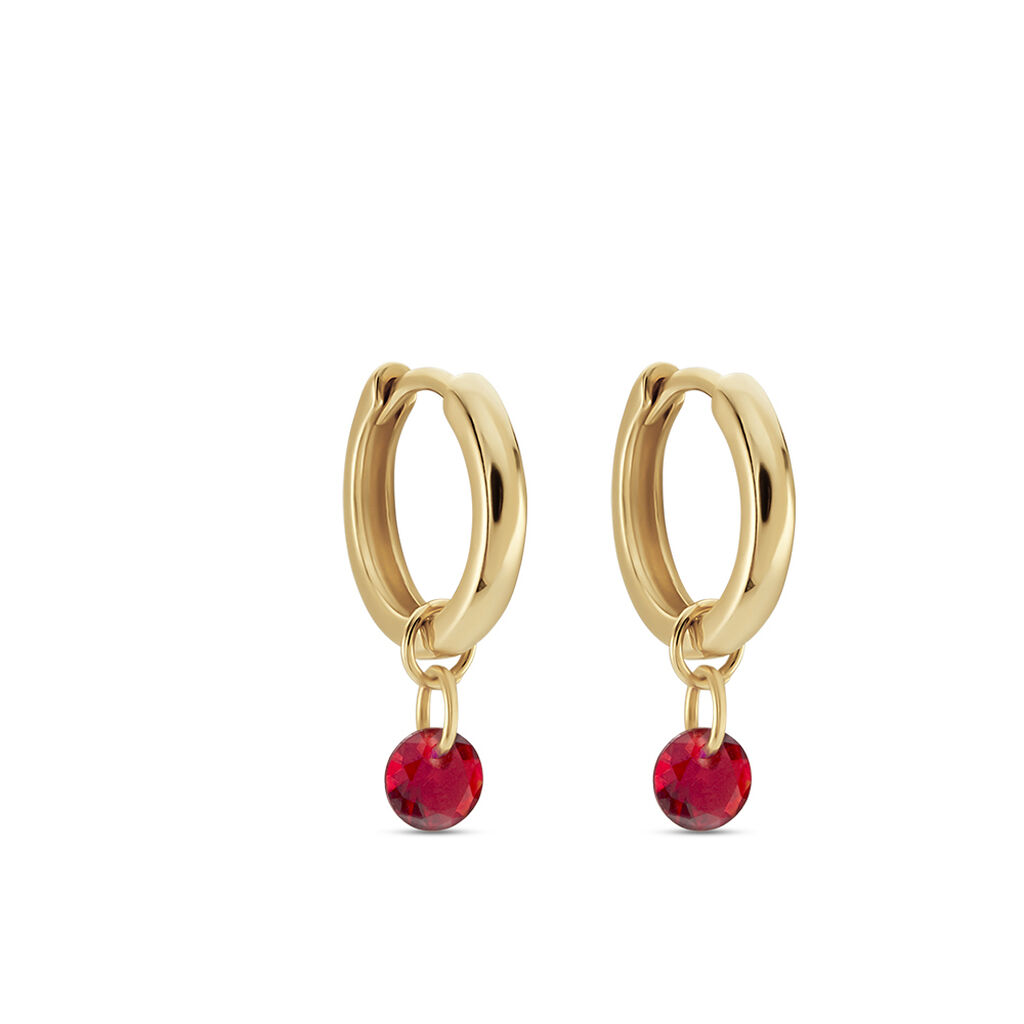 Créoles Plaqué Or Pauw Pampilles Oxydes De Zirconium - Boucles d'oreilles créoles Femme | Histoire d’Or