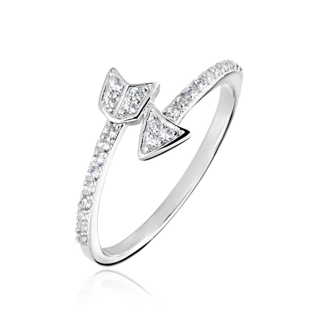 Bague Argent Blanc Caolan Oxydes De Zirconium - Bagues avec pierre Femme | Histoire d’Or