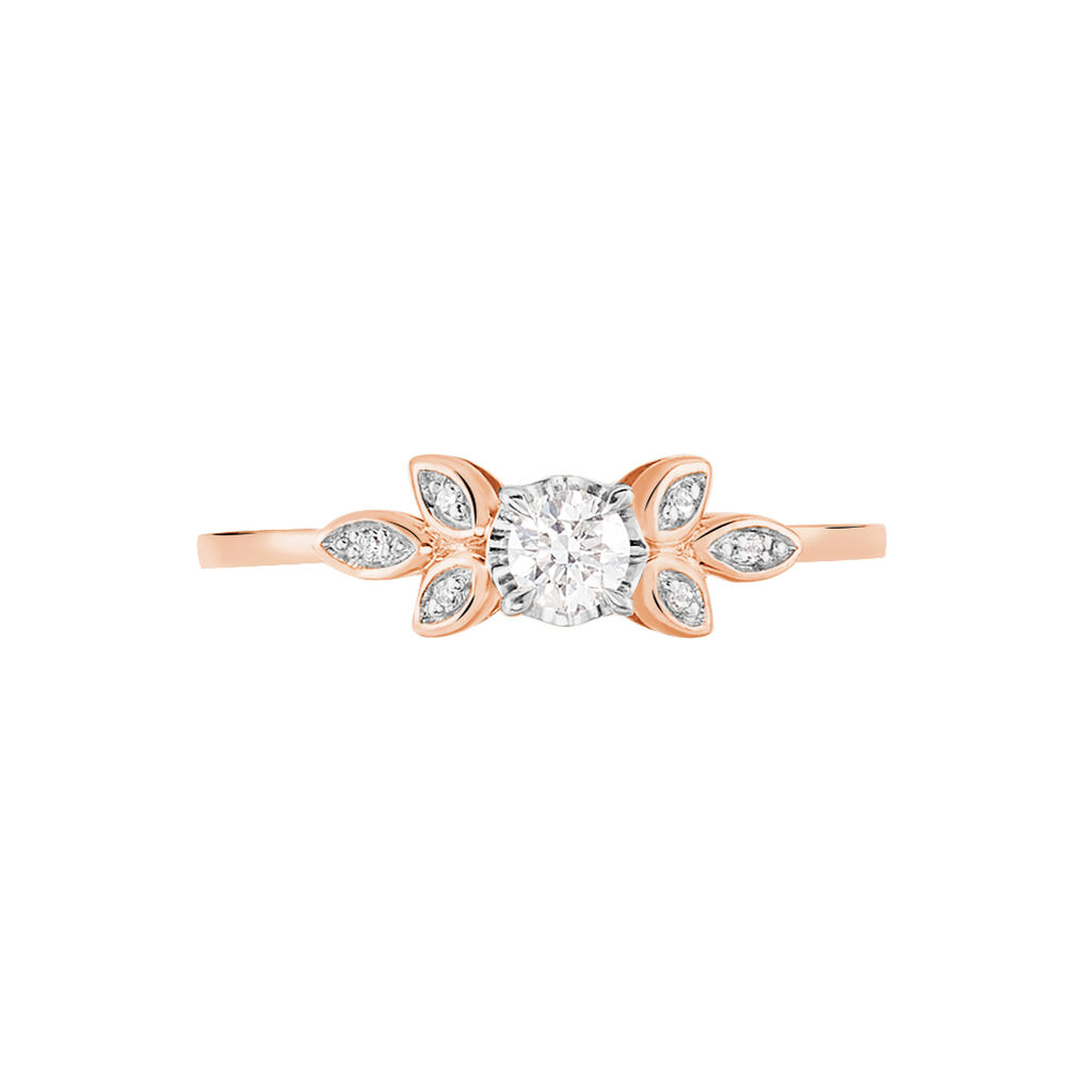 Bague Solitaire Alicea Or Rose Diamant - Bagues solitaires Femme | Histoire d’Or